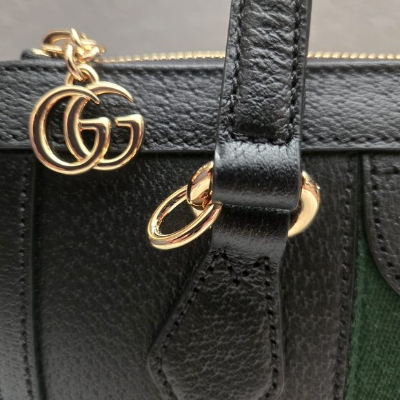 Gucci Ophidia Black Tote with Red and Green Stripes - Picture 5 of 16